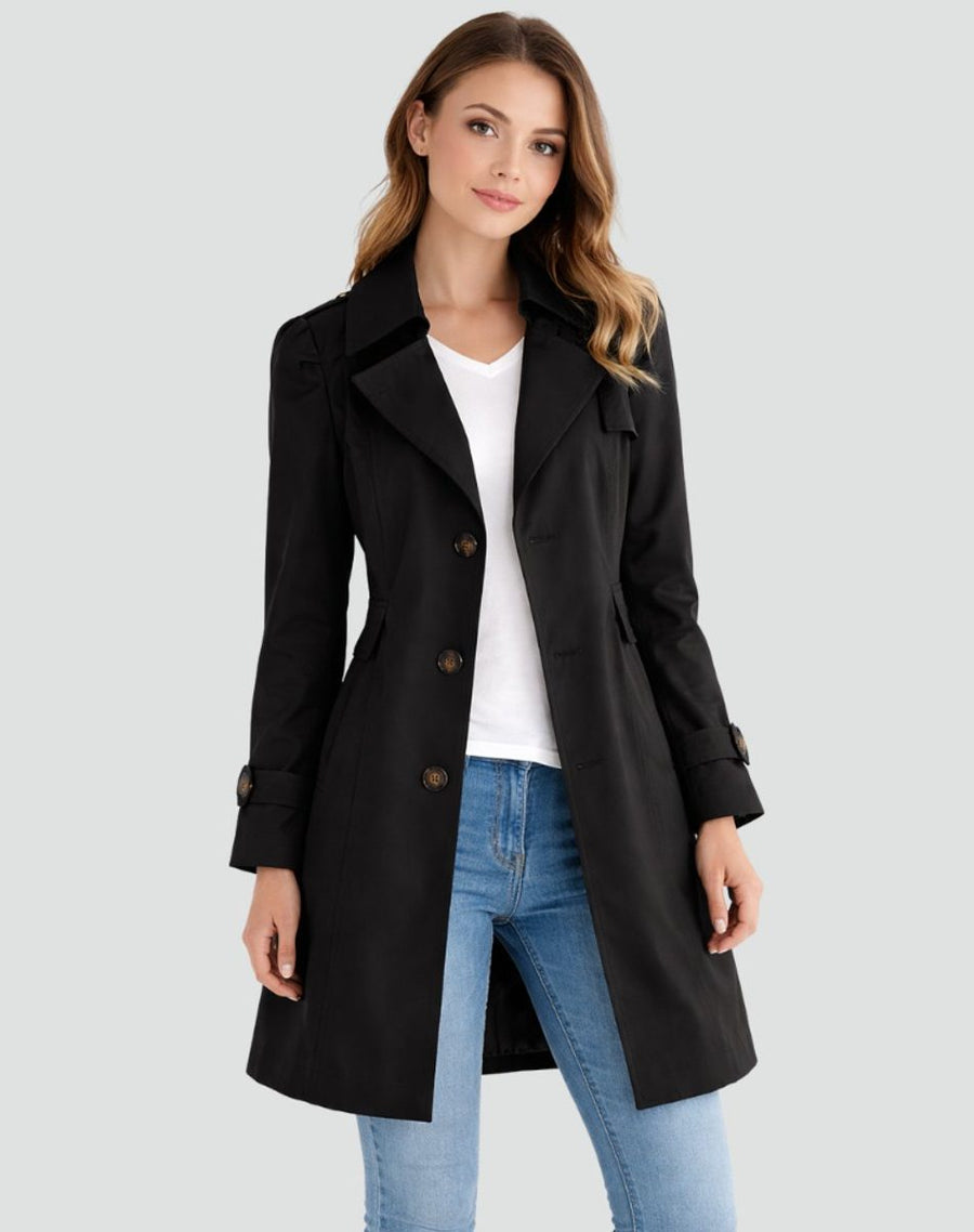Tussenjas Dames Trenchcoat met Steekzakken
