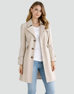 Tussenjas Dames Trenchcoat met Steekzakken