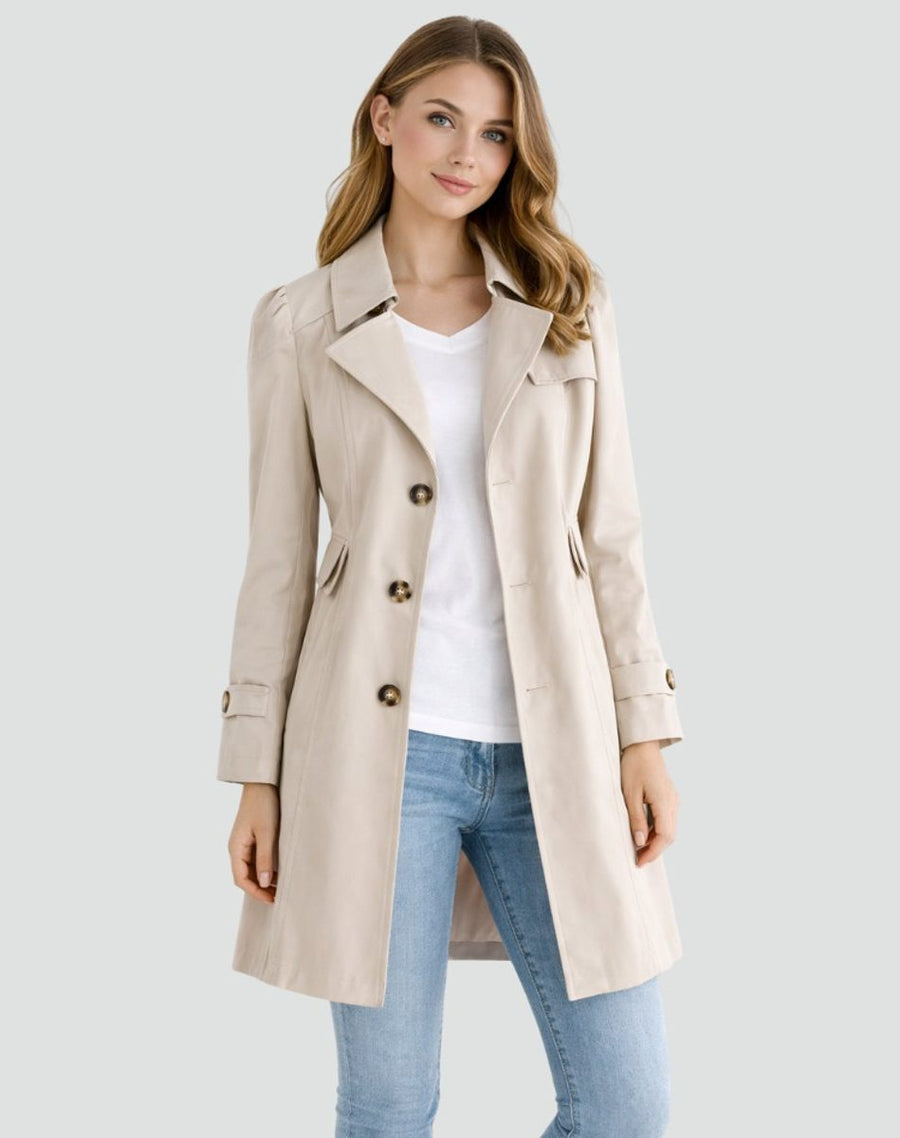 Tussenjas Dames Trenchcoat met Steekzakken