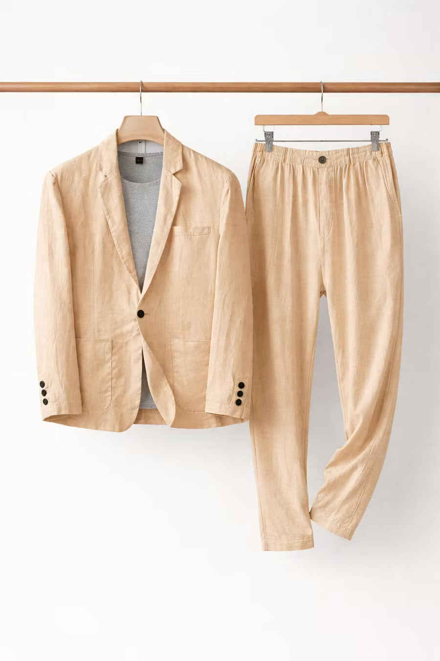 Tweedelige Zomer Set met Blazer en Pantalon Heren