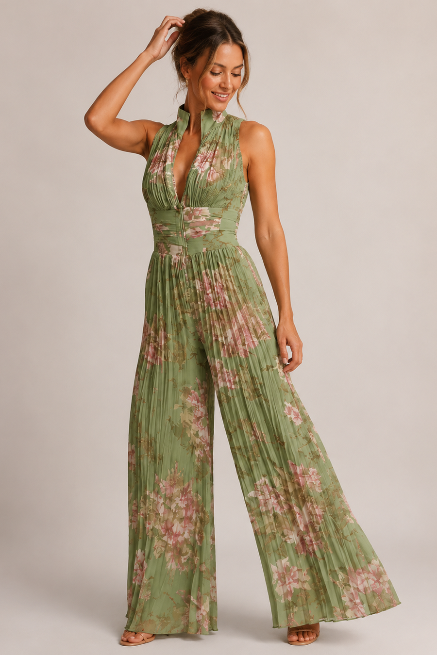 Mouwloze Halter jumpsuit Dames