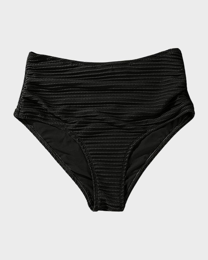 Geribde Bikini Set met Hoge Taille Dames