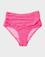 Geribde Bikini Set met Hoge Taille Dames