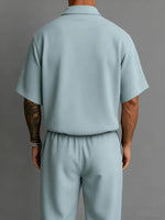 Heren set met V-hals en rechte broek