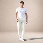 Linnen zomerbroek met elastische taille Heren