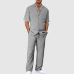 Tweedelige zomer set met lange broek Heren