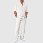 Tweedelige zomer set met lange broek Heren