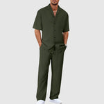 Tweedelige zomer set met lange broek Heren