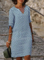 Midi zomerjurk met Print Dames