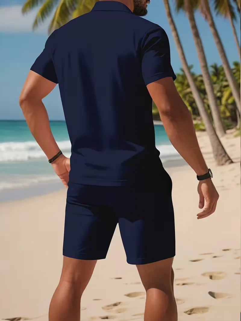 Zomer set met polo en korte broek Heren