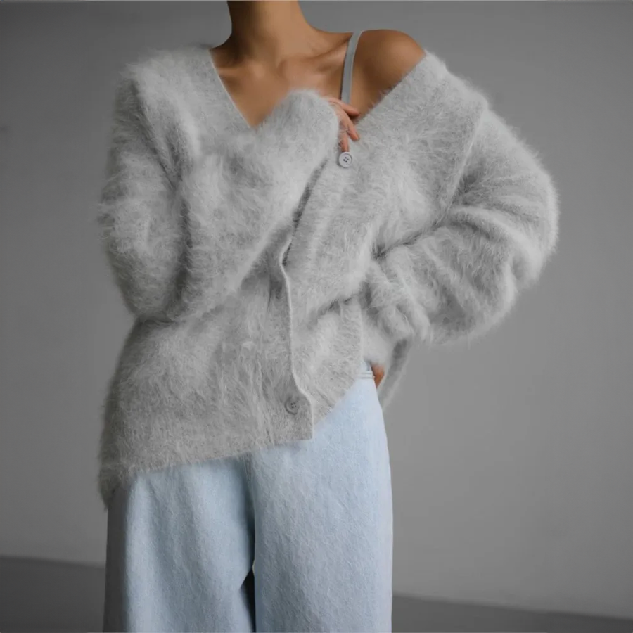 Oversized Vest Dames met V-hals