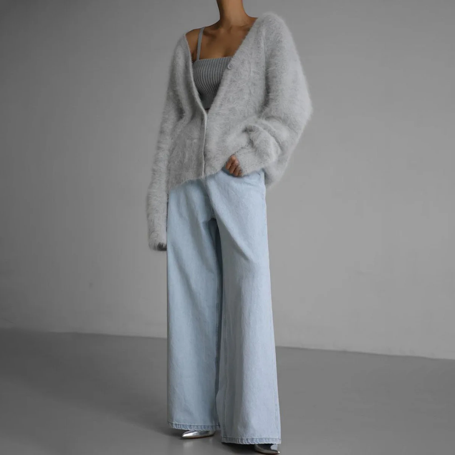 Oversized Vest Dames met V-hals