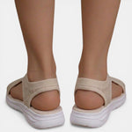 Slingback sandalen met gebreid bovenwerk Dames