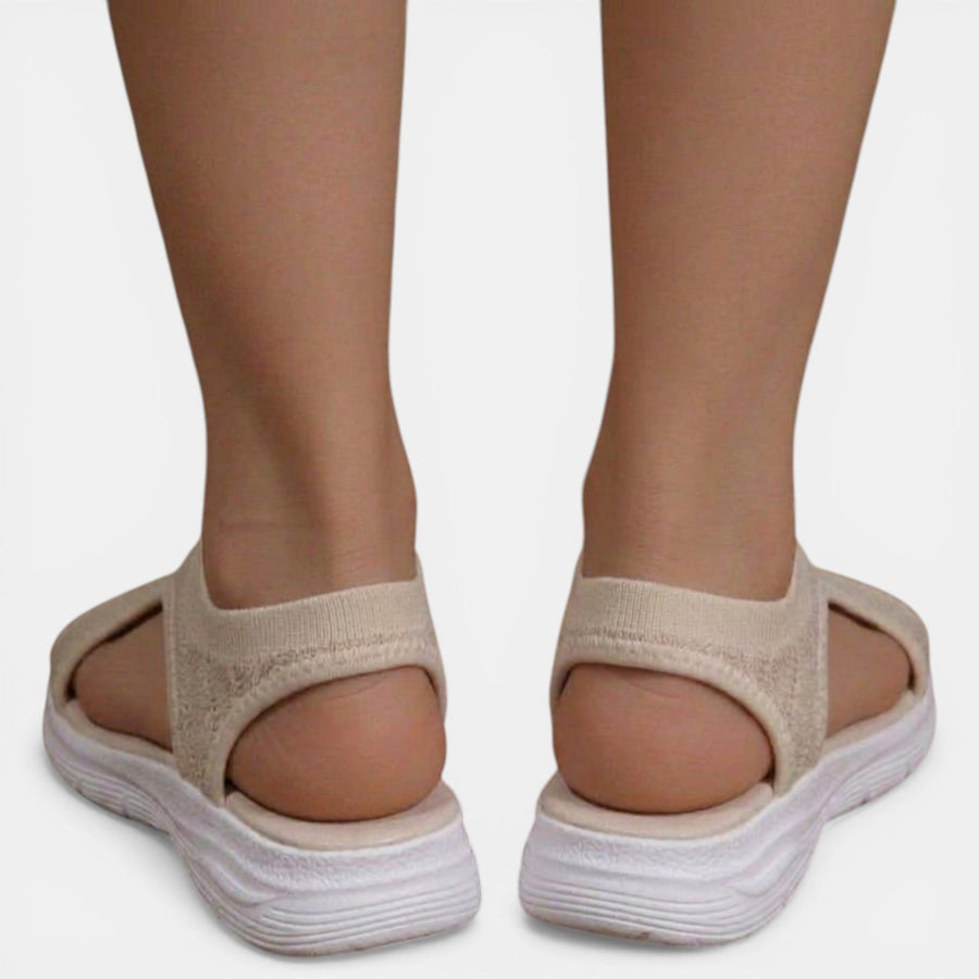 Slingback sandalen met gebreid bovenwerk Dames