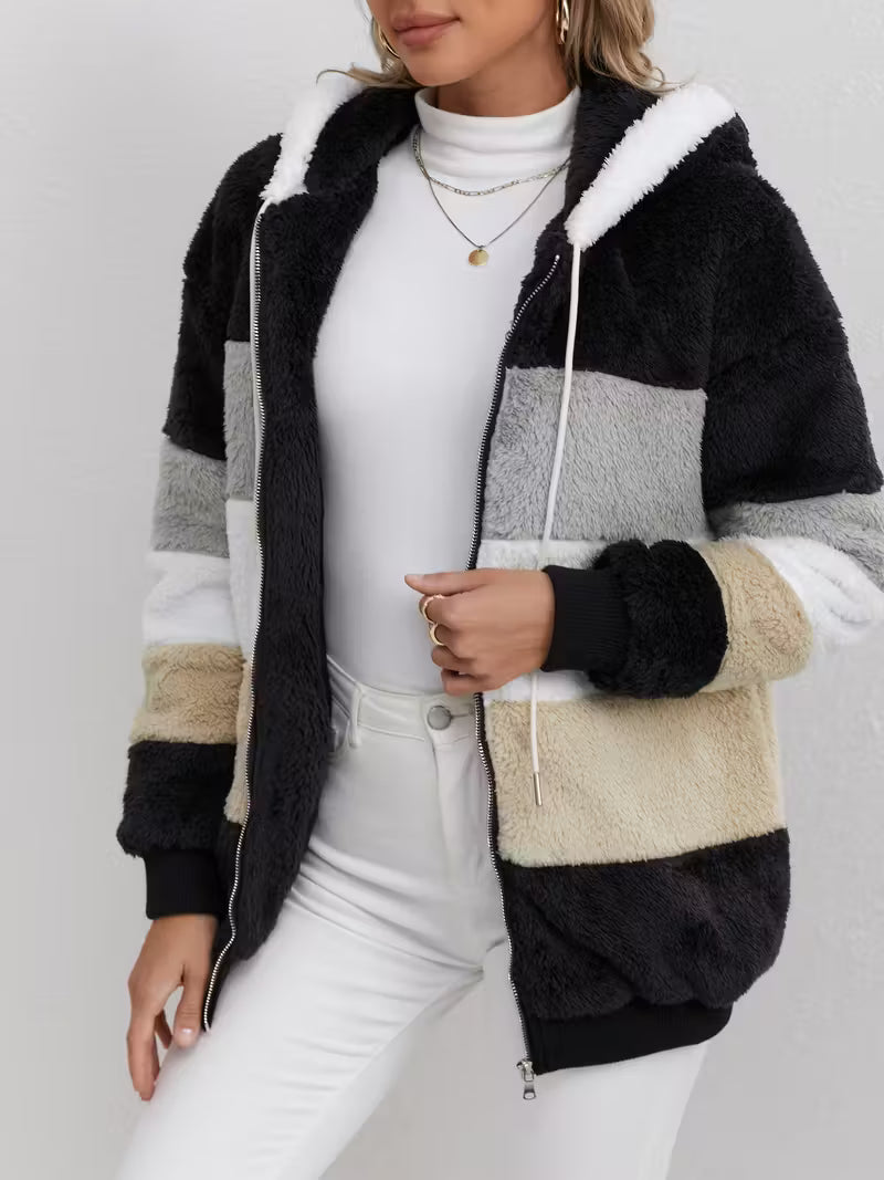 Teddy Vest Dames met Capuchon
