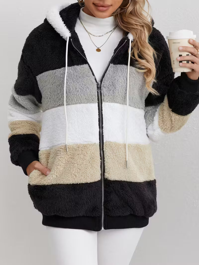 Teddy Vest Dames met Capuchon