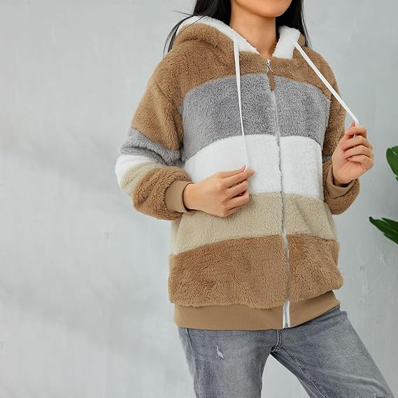 Teddy Vest Dames met Capuchon