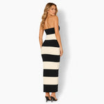 Bandeau Maxi Jurk met Strepen Dames