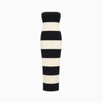Bandeau Maxi Jurk met Strepen Dames