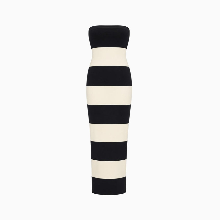 Bandeau Maxi Jurk met Strepen Dames