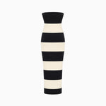 Bandeau Maxi Jurk met Strepen Dames