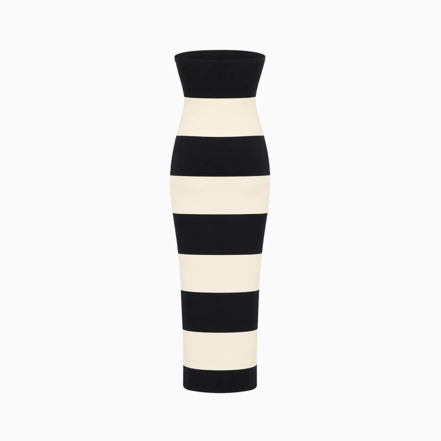 Bandeau Maxi Jurk met Strepen Dames