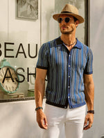 Gestreept poloshirt met korte mouwen Heren