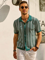 Gestreept poloshirt met korte mouwen Heren