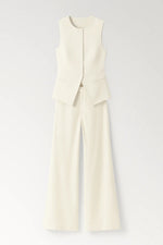 Tweedelige set met gilet en wijde pantalon Dames