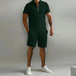 co-ord zomer set met polo en short Heren