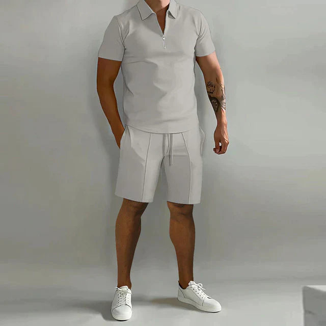 co-ord zomer set met polo en short Heren