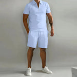 co-ord zomer set met polo en short Heren