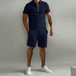 co-ord zomer set met polo en short Heren