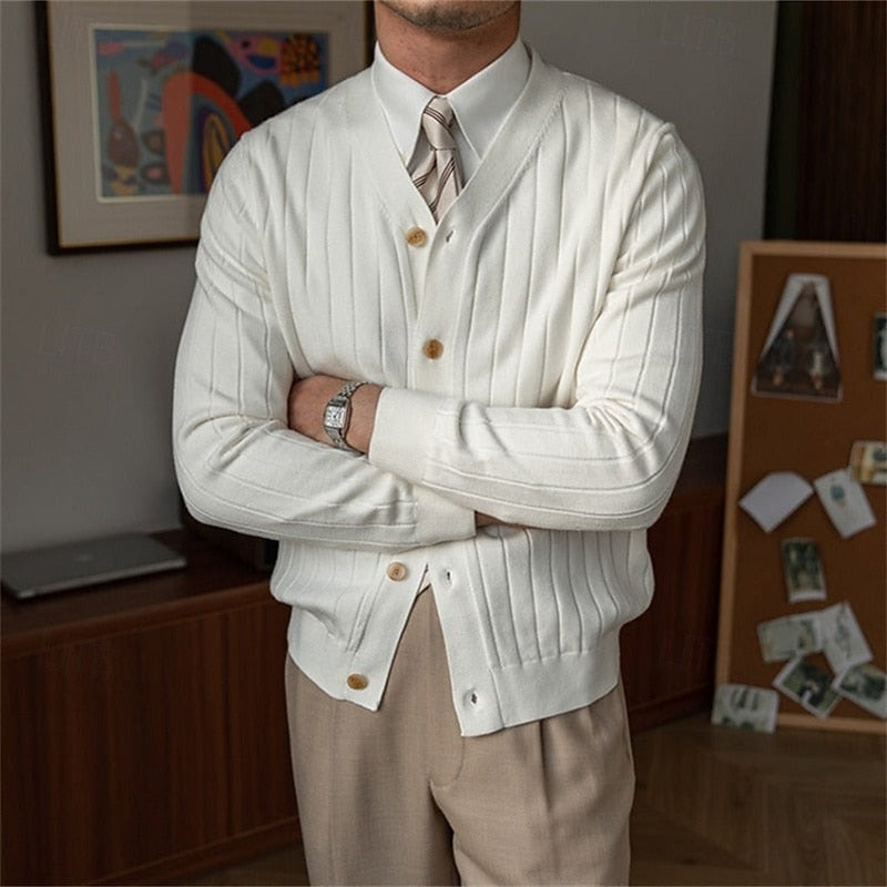 Cardigan heren met V-Hals
