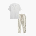 Tweedelige zomer set met overhemd en lange broek Heren