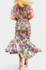 Elegante maxi jurk met plooien Dames