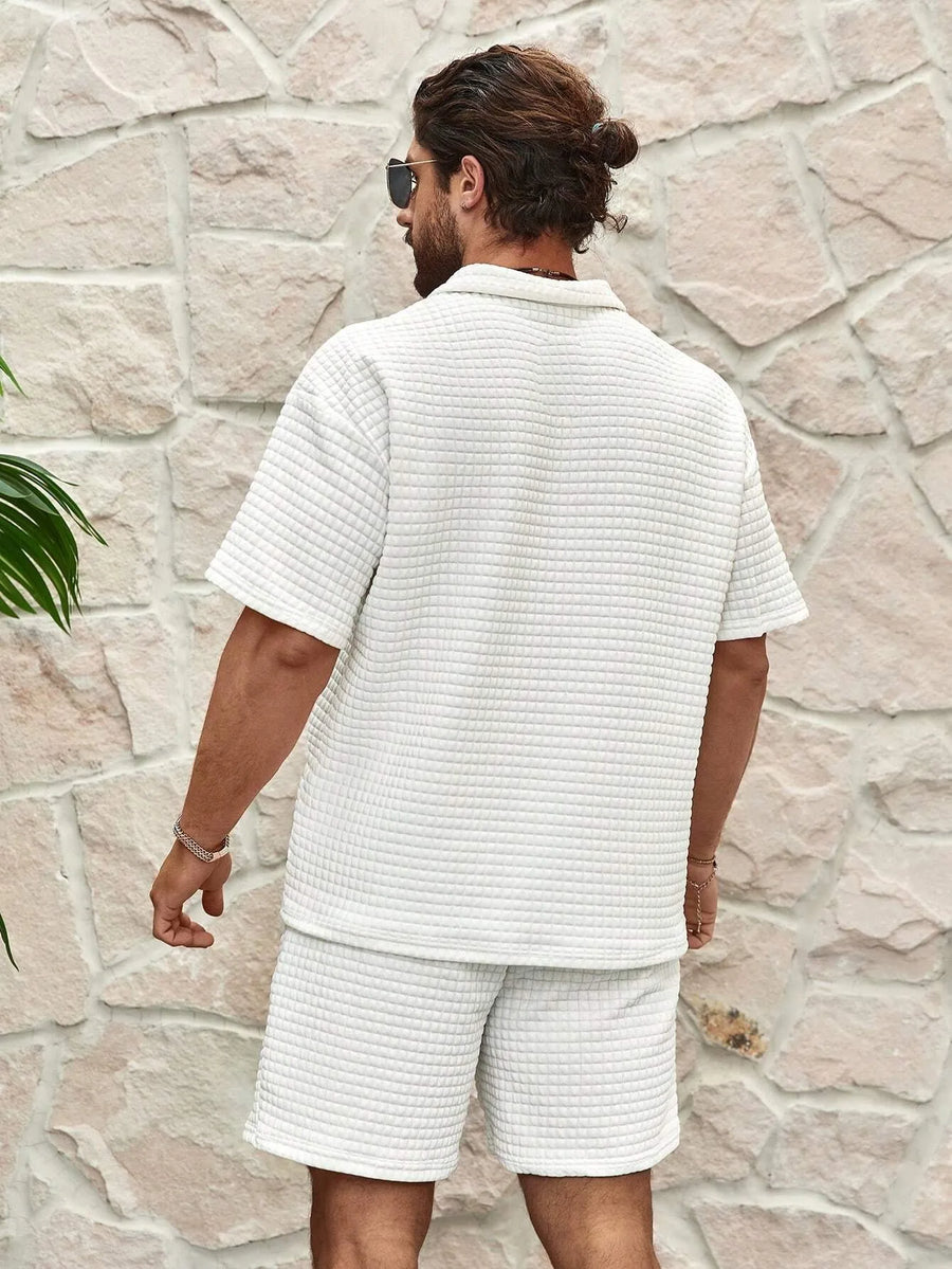 Tweedelige zomer set met polo en korte broek Heren