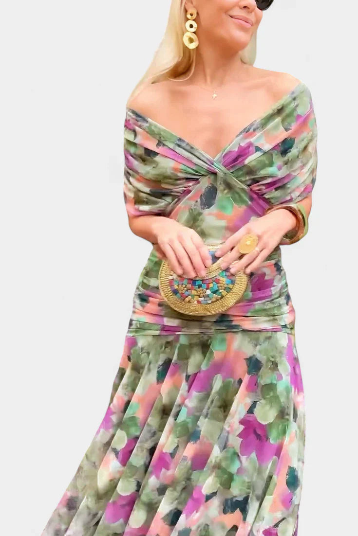 Maxi jurk met bloemenprint Dames