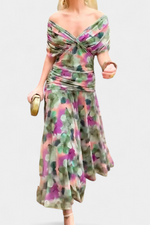 Elegante maxi jurk met plooien Dames