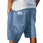 Zomer corduroy korte broek elastische taille Heren