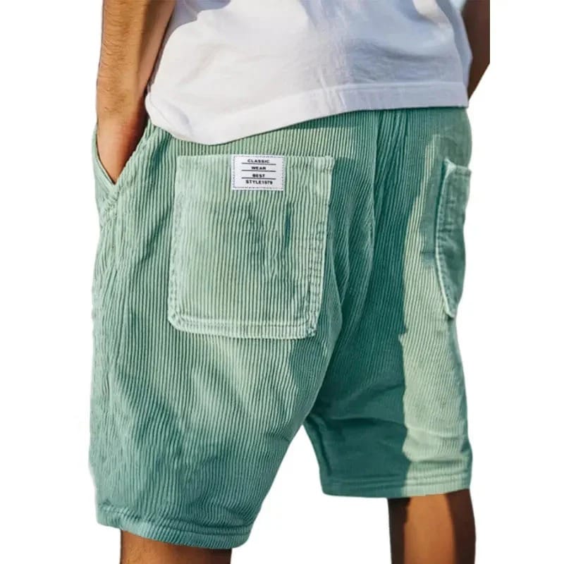 Zomer corduroy korte broek elastische taille Heren