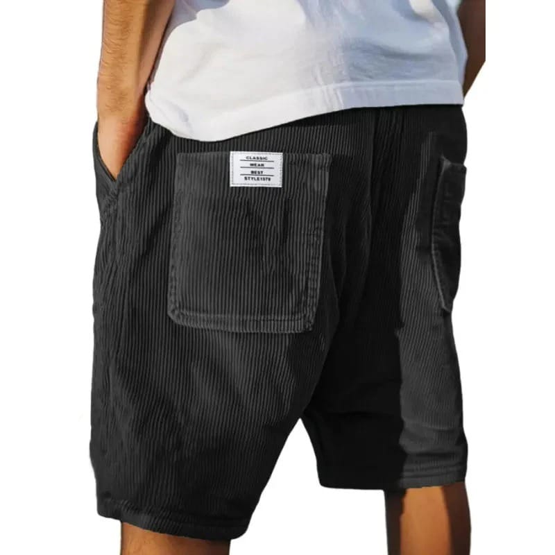 Zomer corduroy korte broek elastische taille Heren