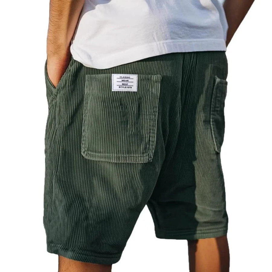 Zomer corduroy korte broek elastische taille Heren