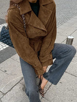 Dames Jas Suede met Riem