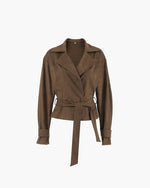 Dames Jas Suede met Riem