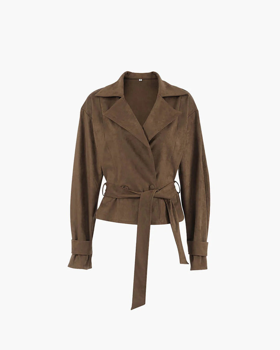 Dames Jas Suede met Riem