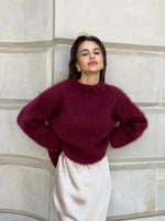 Mohair Trui Dames Oversized met Ronde Hals