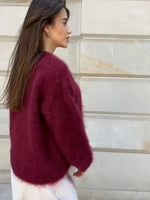 Mohair Trui Dames Oversized met Ronde Hals