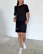 Losvallende stretch Mini jurk Dames