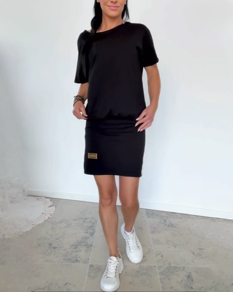 Losvallende stretch Mini jurk Dames